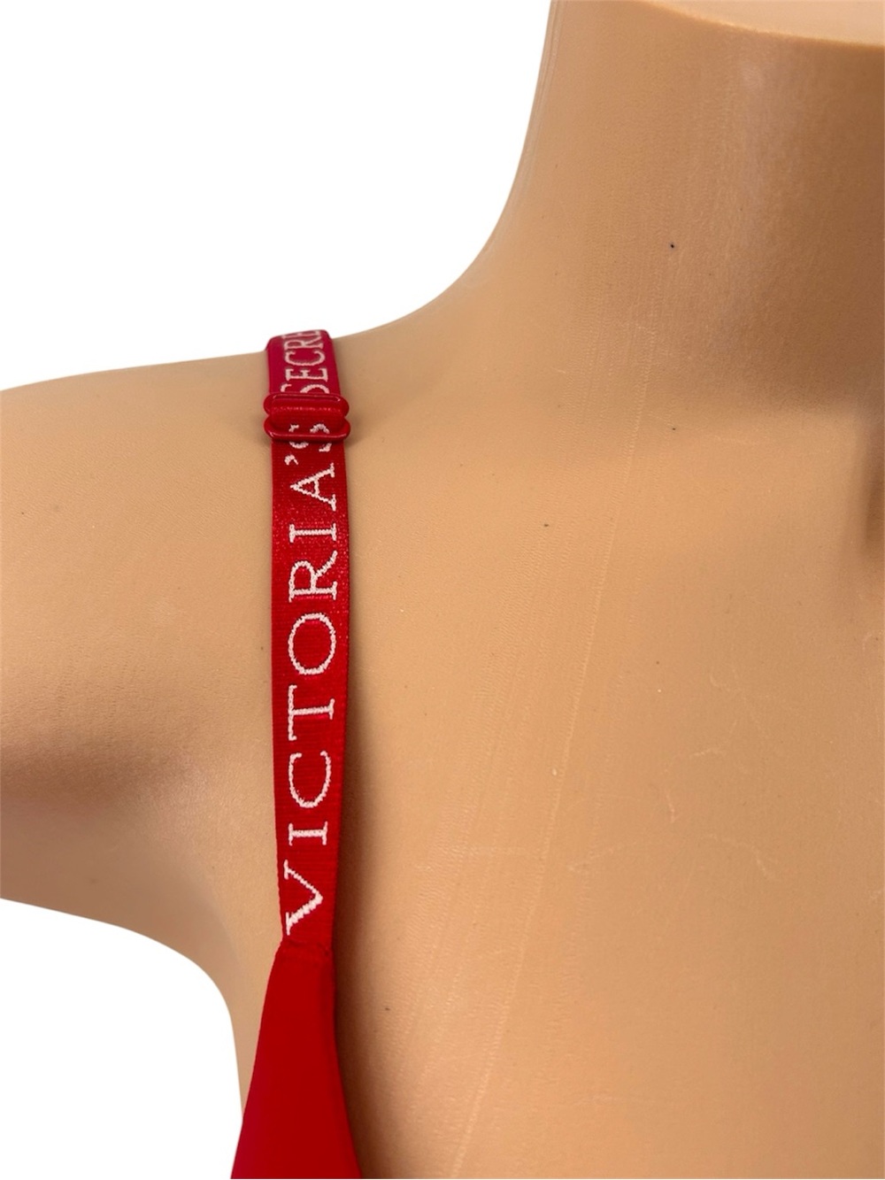 NEW Victoria’s Secret Red Logo Strap T-Shirt Push-Up Full Coverage Bra Size 38C - Picture 3 of 12